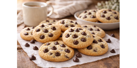 Gezonde koekjes met amandelmeel en chocoladedruppes