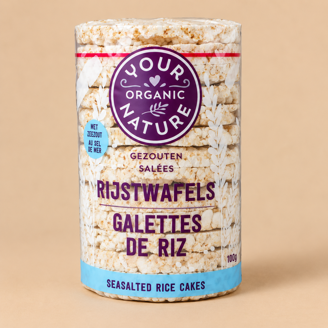 Biologische rijstwafels gezouten