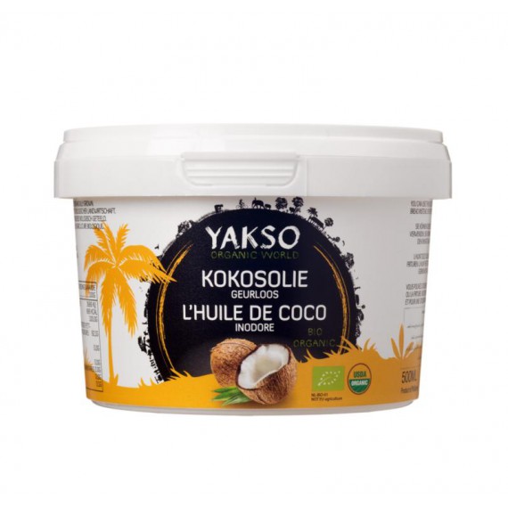 Kokosolie geurloos & bio merk Yakso