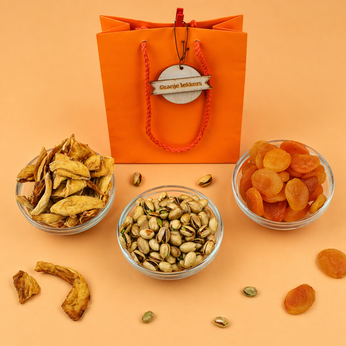 Oranje power pakket – gezond snackpakket