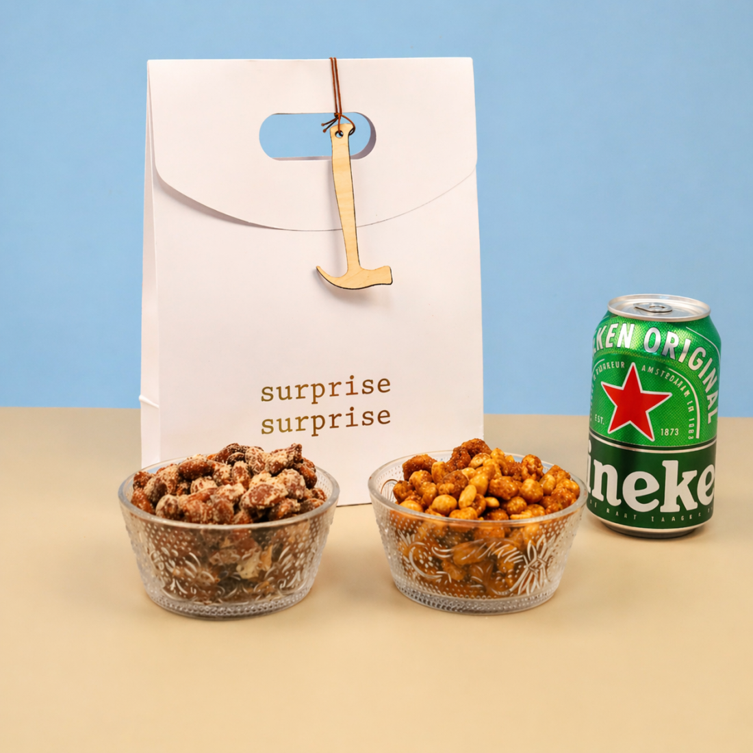 Cadeau tasje noten & bier