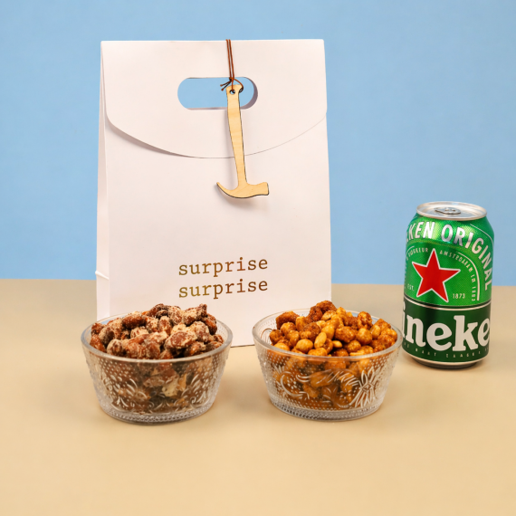 Cadeau tasje noten & bier