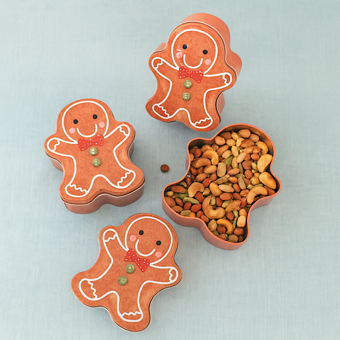 Cadeaublik peperkoekmannetje pepita notenmix