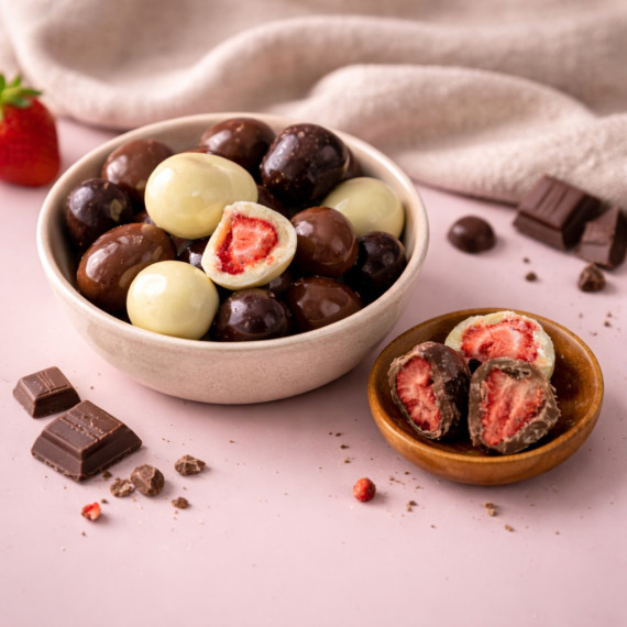 Chocolade aardbeien mix