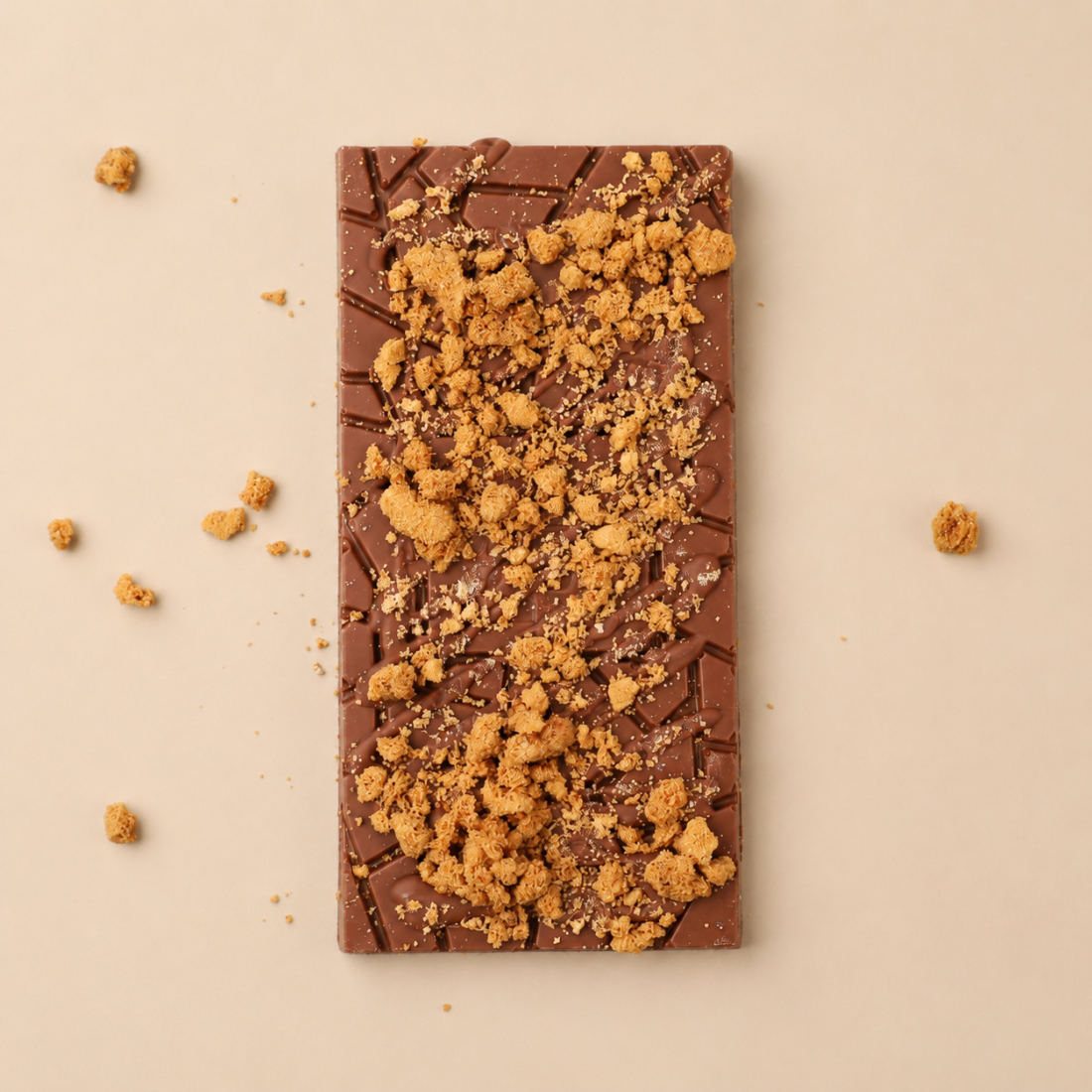 Melkchocolade reep speculaas crumble