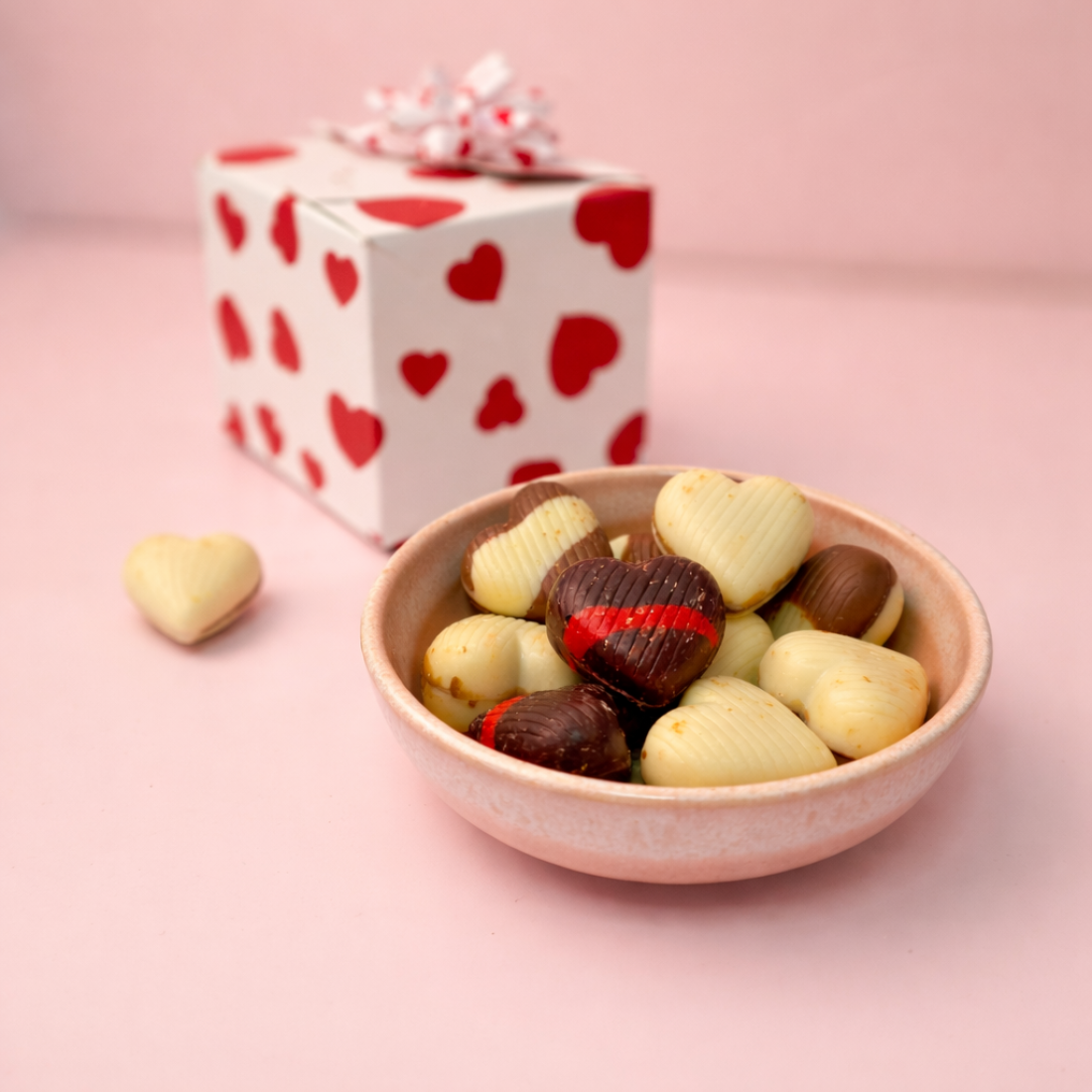 Hart vol chocolade cadeau