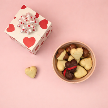 Hart vol chocolade cadeau