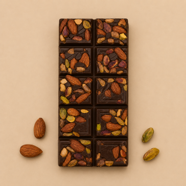 Chocoladereep pistache & amandel (puur)