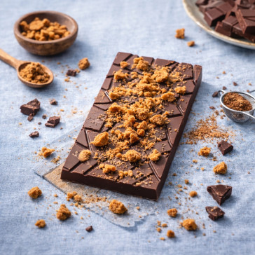 Melkchocolade reep speculaas crumble