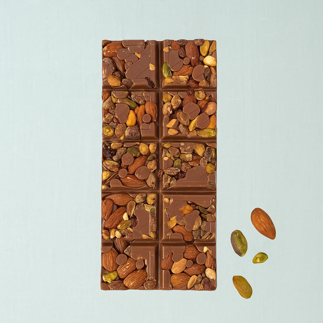 Chocoladereep pistache & amandel (melk)