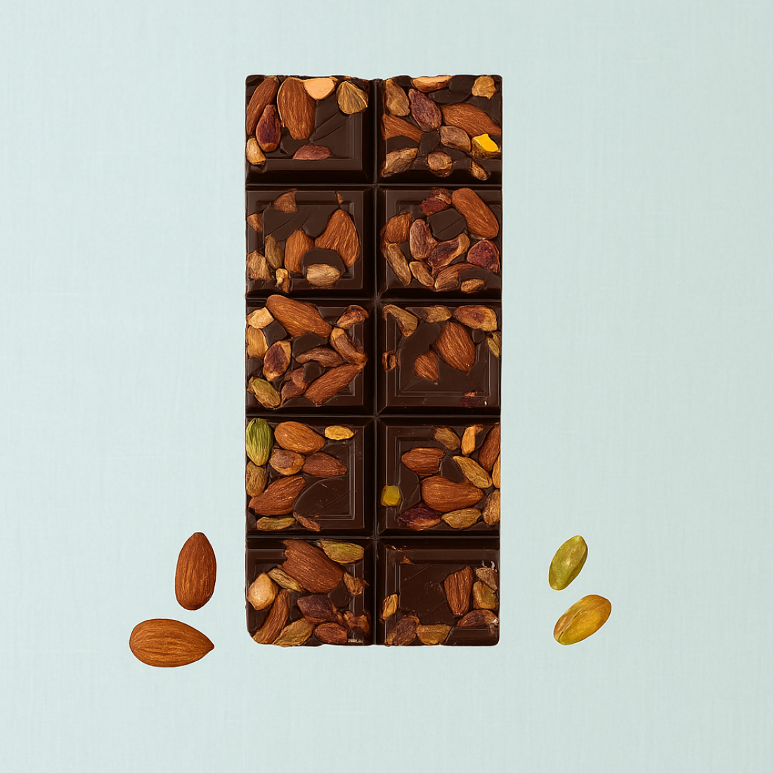 Chocoladereep pistache & amandel (puur)