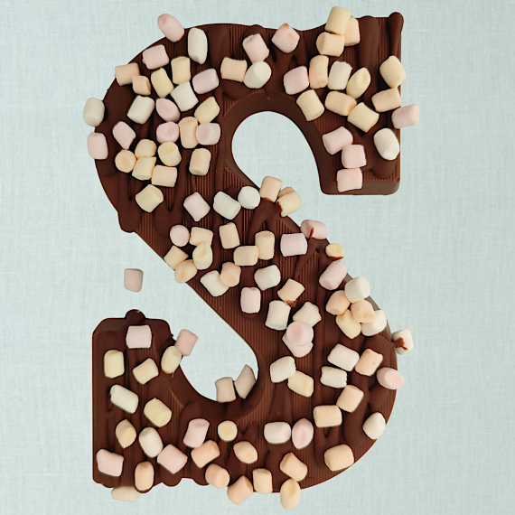 Luxe chocoladeletter marshmallow