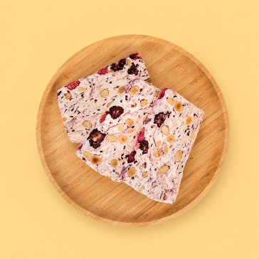 Nougat plak bosvruchten