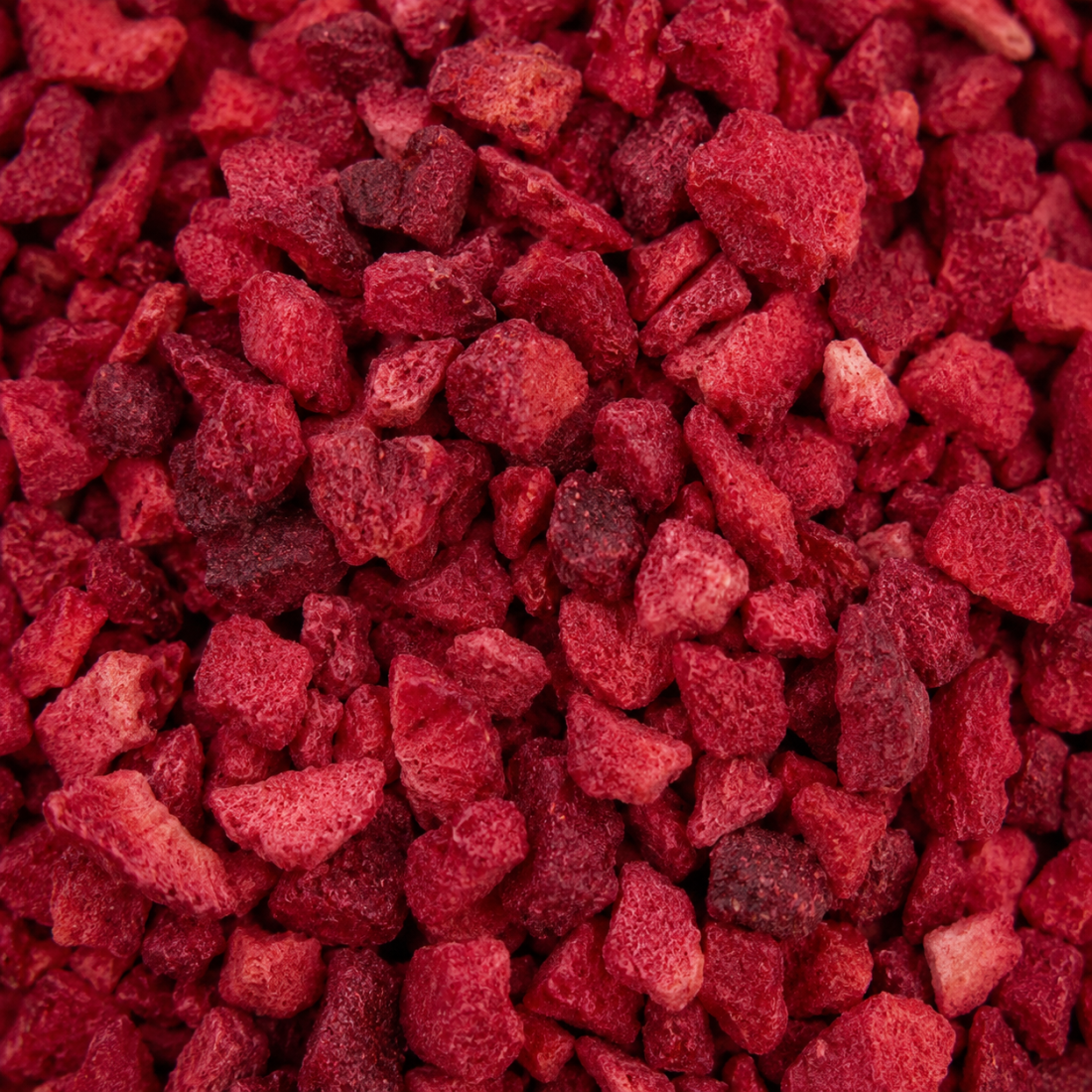 Gevriesdroogde crunchy frambozen