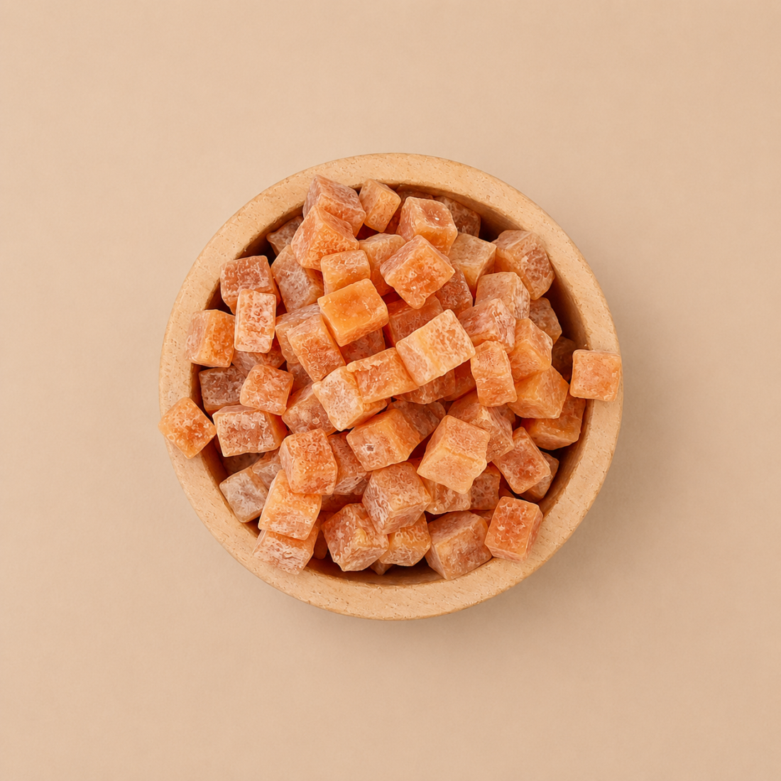 Gedroogde grapefruit blokjes 