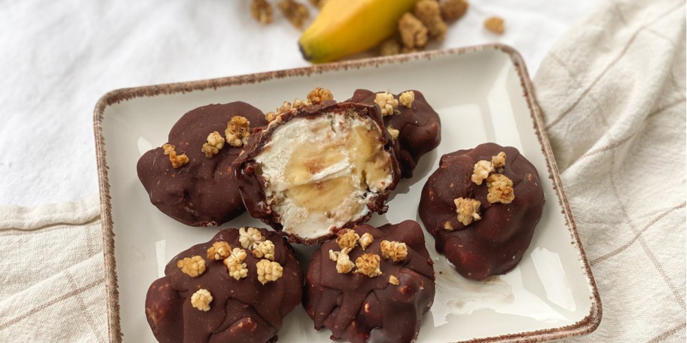 Chocolade bananen bites met superfood