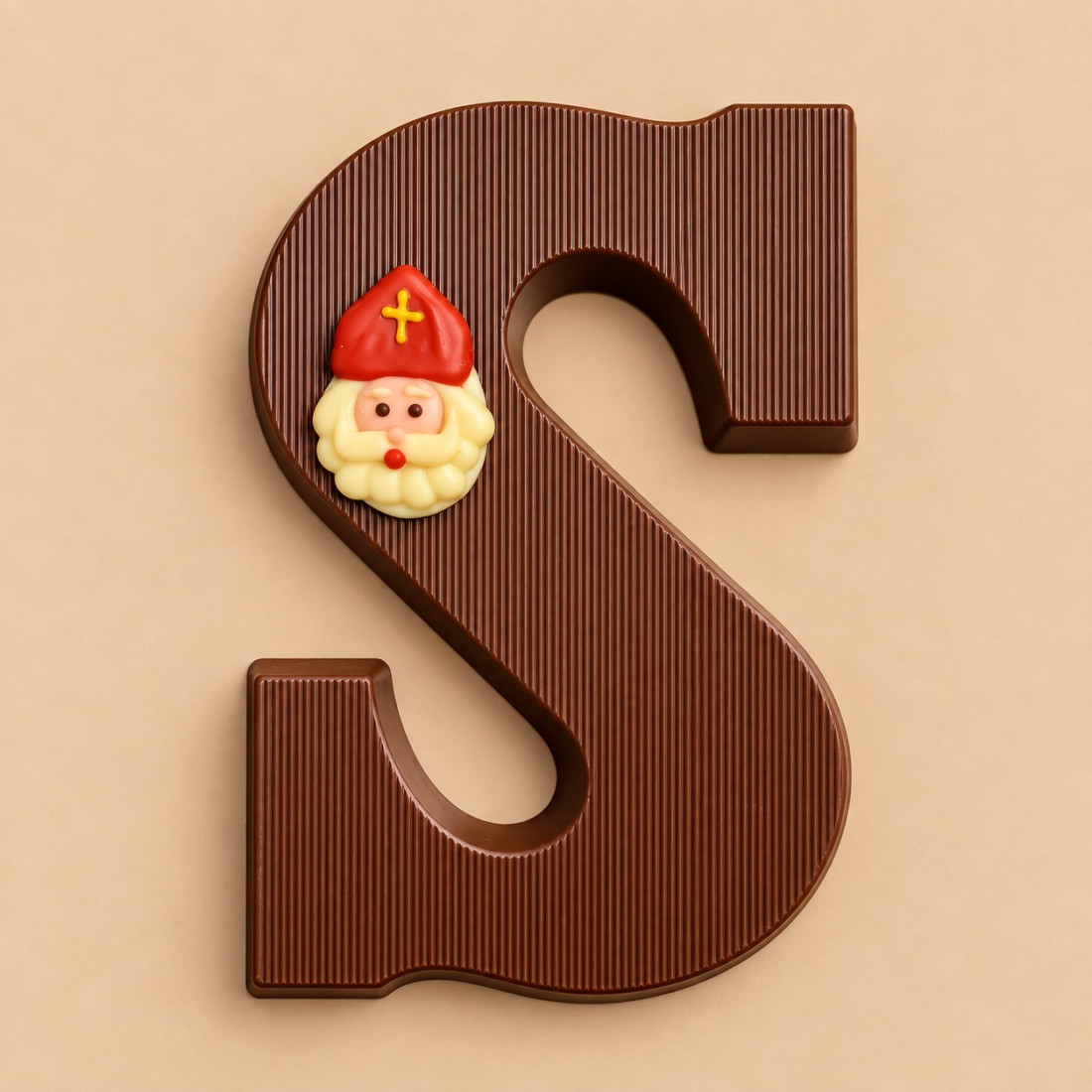 Massieve chocoladeletter S melk