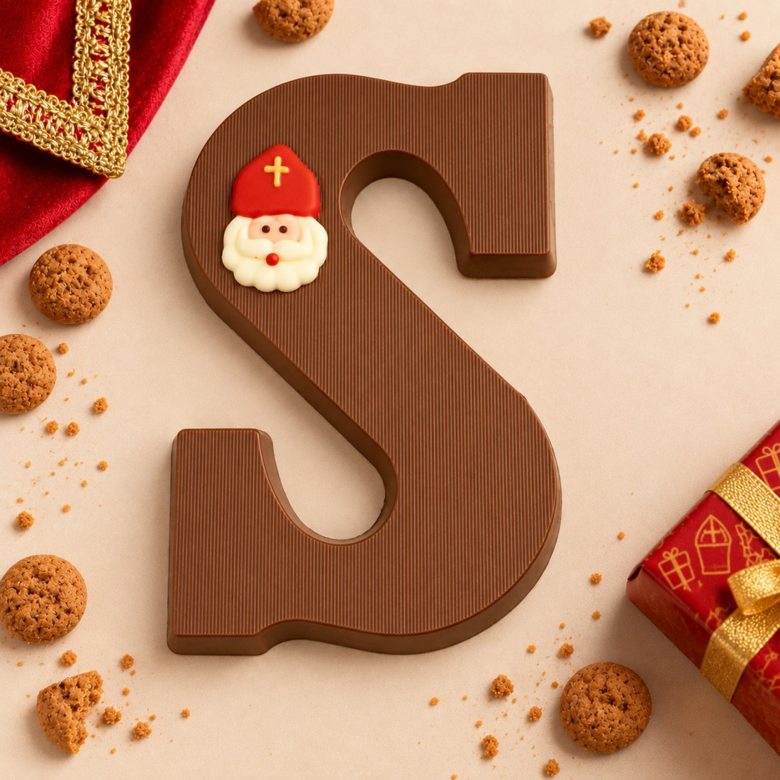 Massieve chocoladeletter S melk