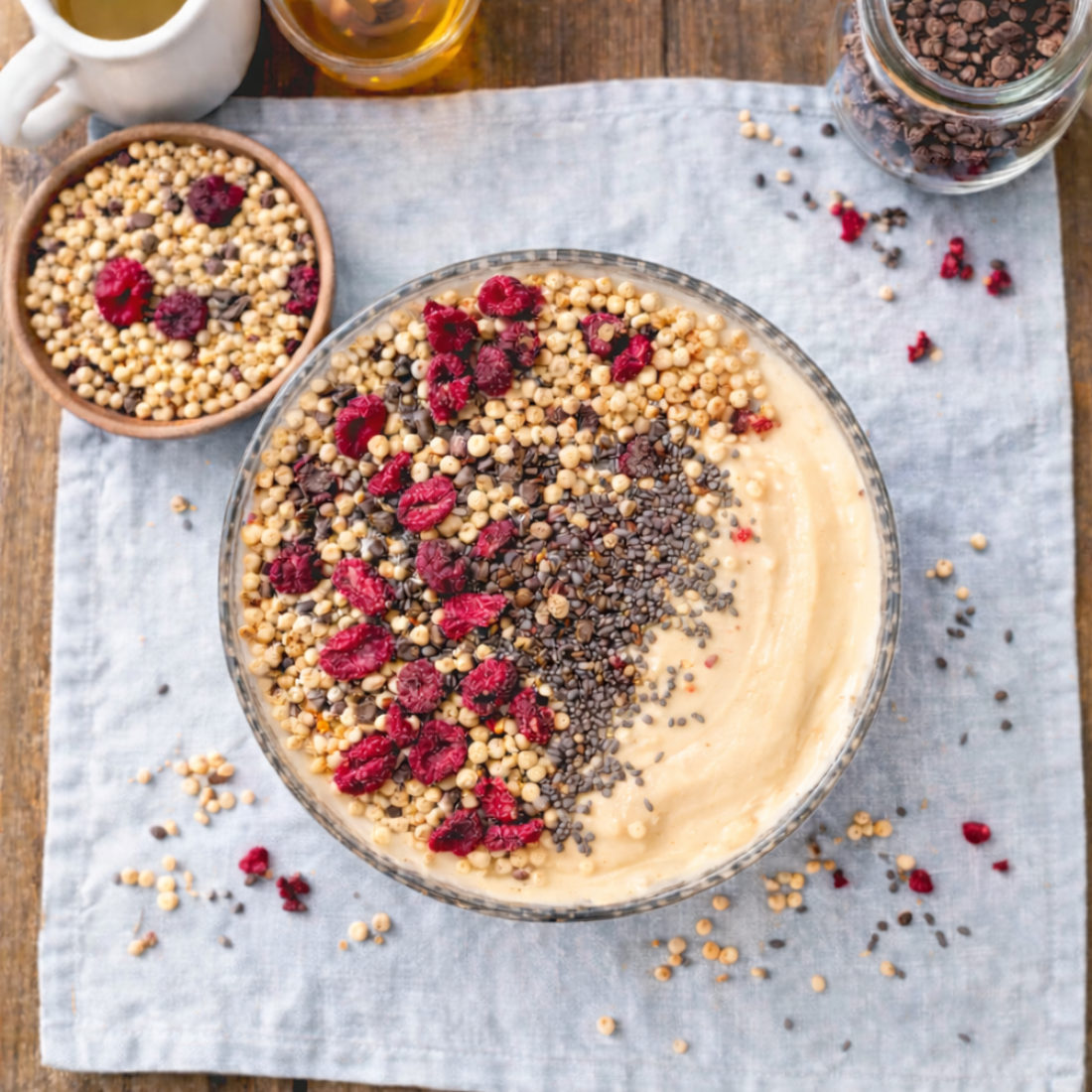 Pomegranate & cacao topping