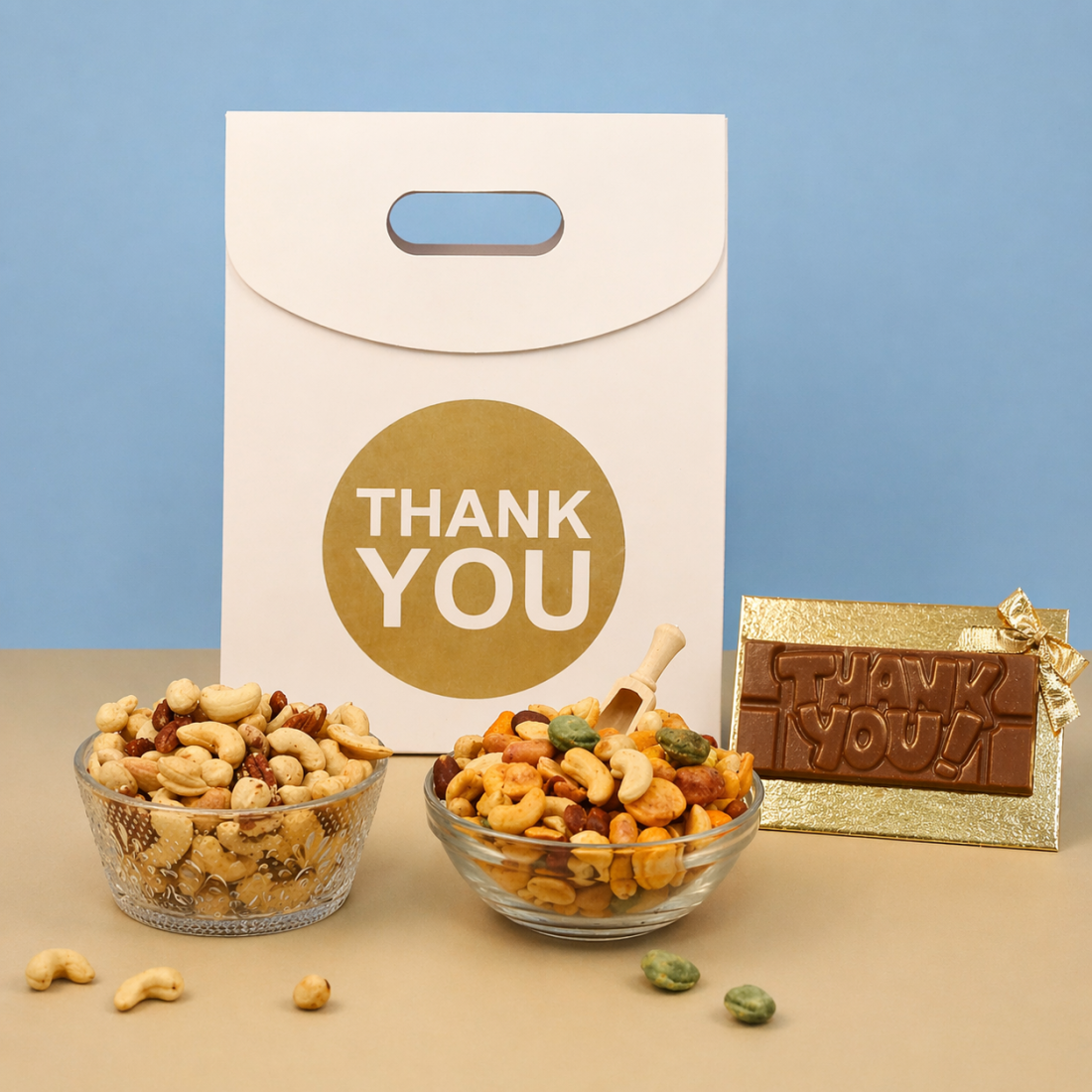 Thank you pakket nootjes & chocolade