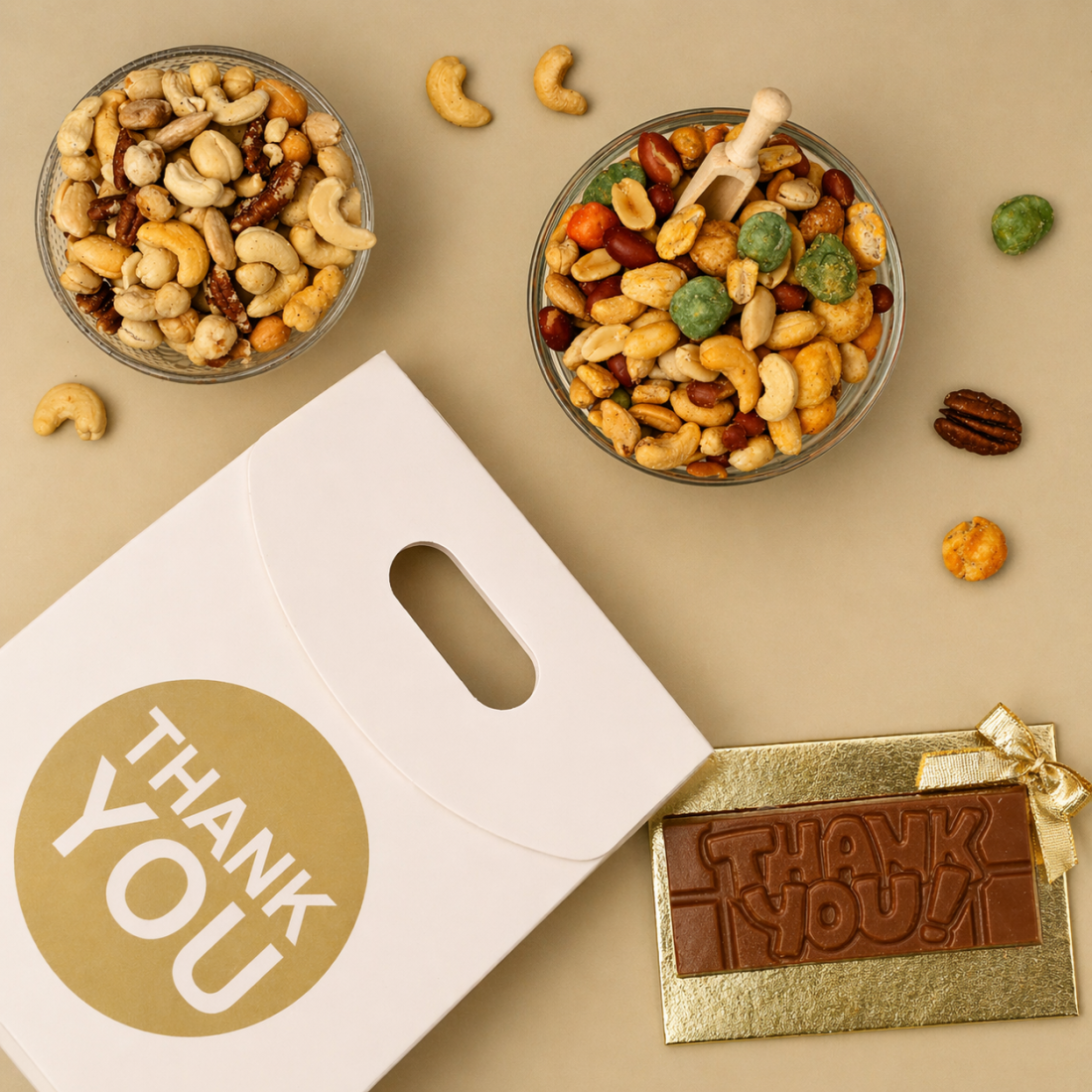 Thank you pakket nootjes & chocolade
