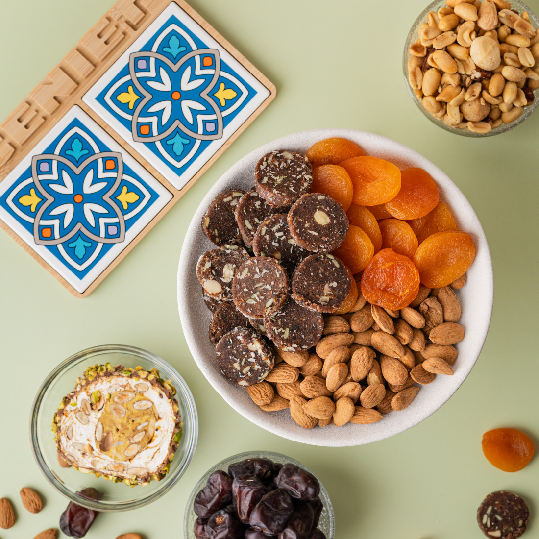 Ramadan Mubarak cadeau met mozaiek plankje