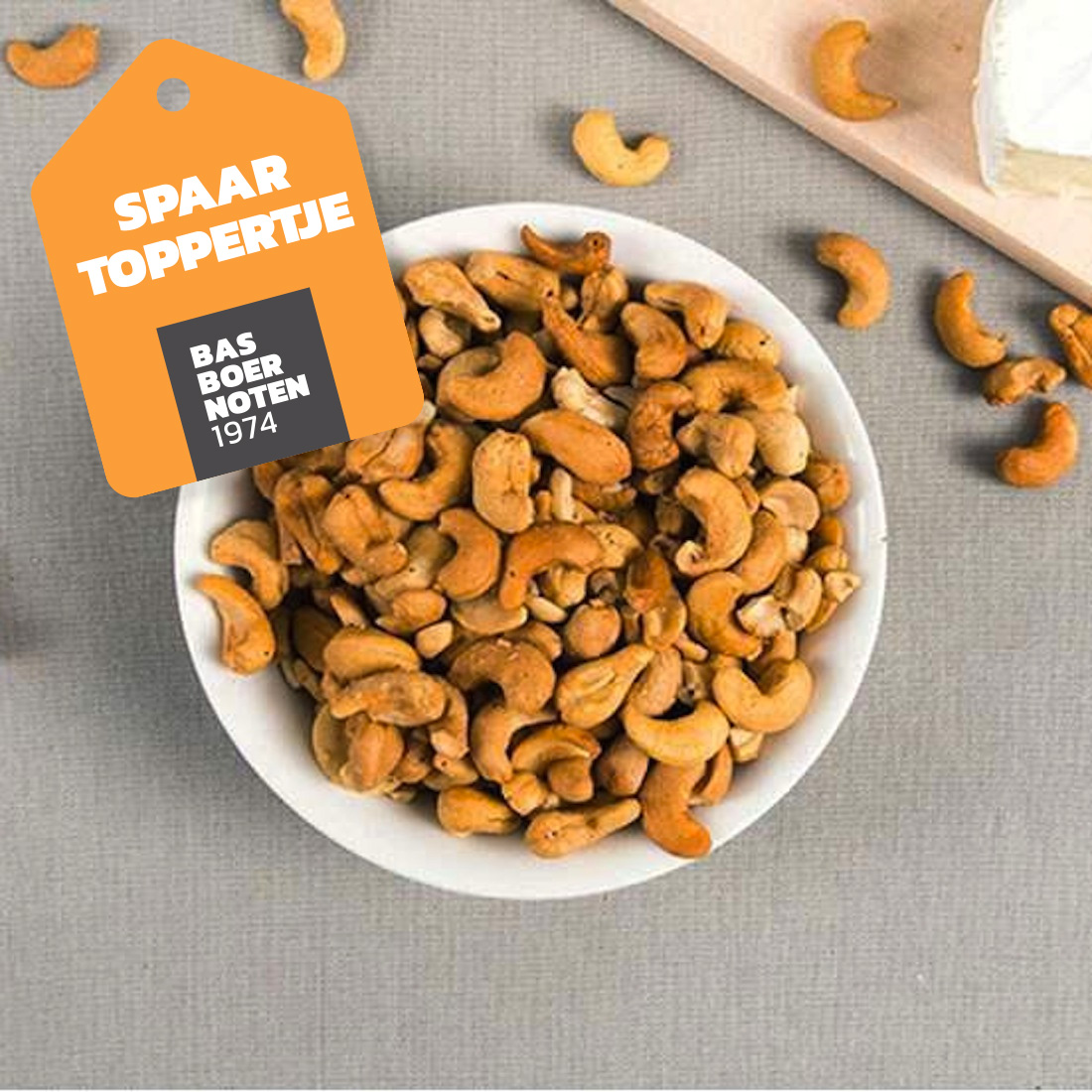 Spaartoppertje: Cashewnoten gezouten