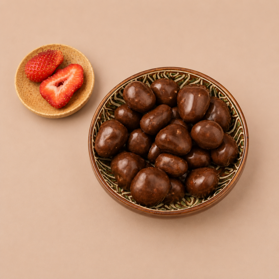 Chocolade aardbei gevriesdroogd (puur)