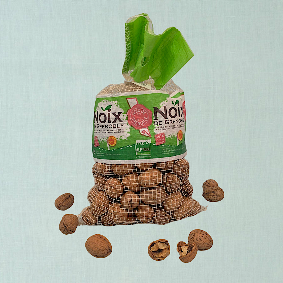 Franse walnoten in dop 1 kg netje