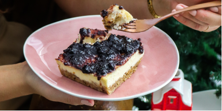 Frisse blueberry cheesecake